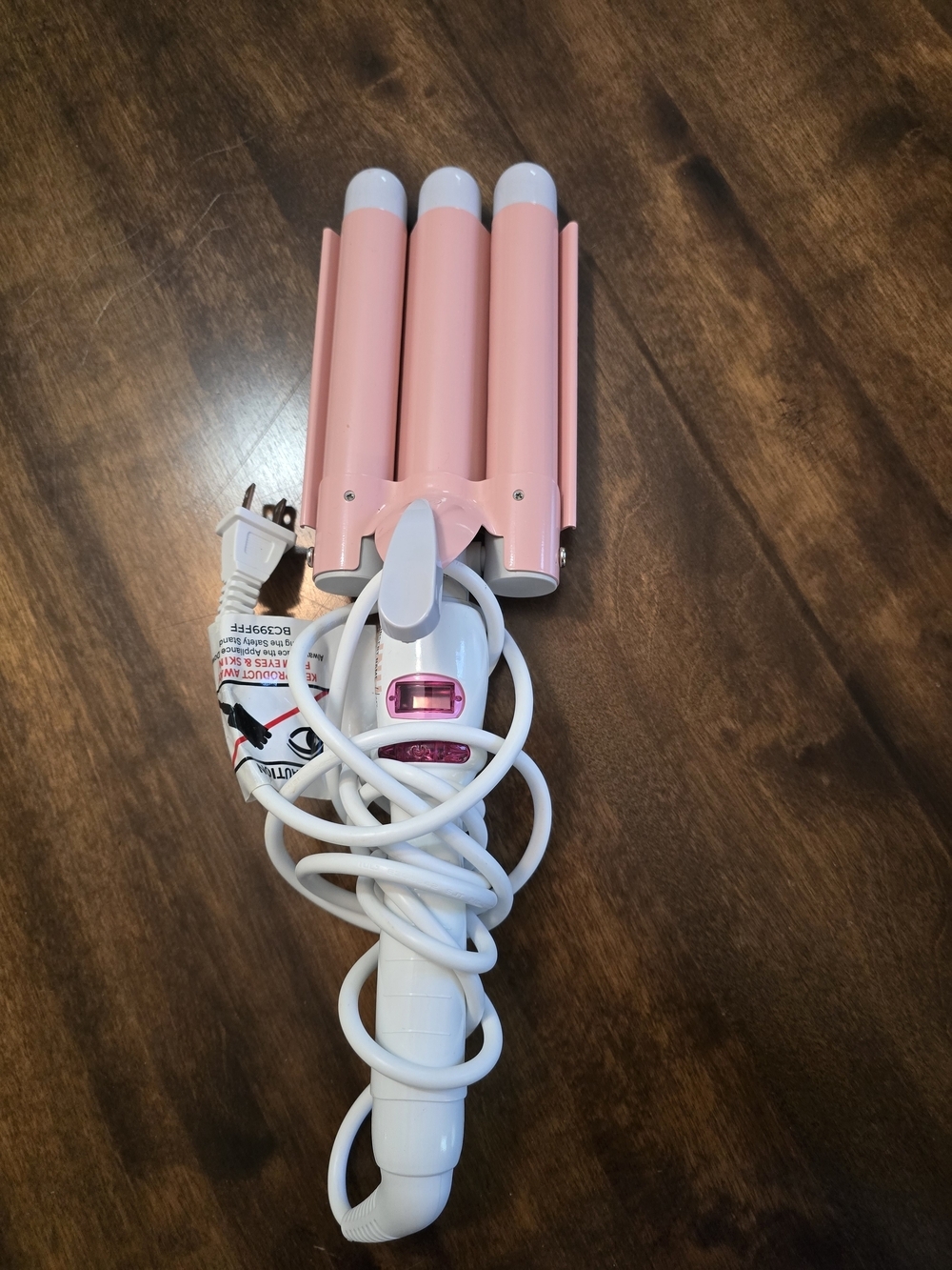 INH Hair Waver 3 Barrel- Ceramic Curling Iron for Beach Waves